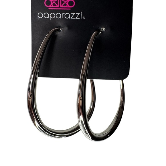 Paparazzi Exclusive Element Silver Hoop Earrings - Picture 2 of 4